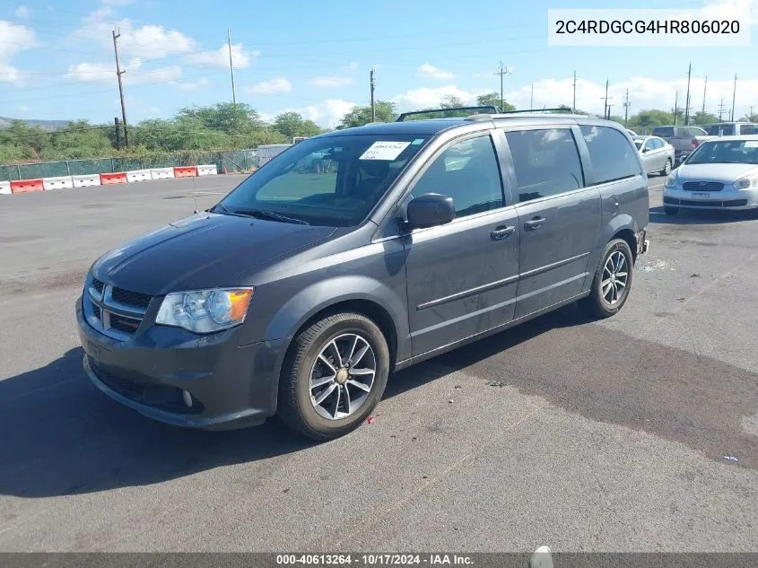 2017 Dodge Grand Caravan Sxt VIN: 2C4RDGCG4HR806020 Lot: 40613264