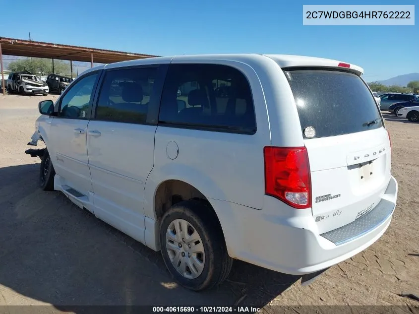 2017 Dodge Grand Caravan Se VIN: 2C7WDGBG4HR762222 Lot: 40615690