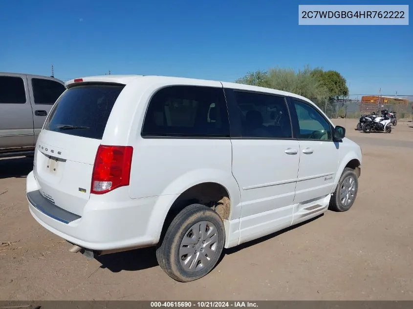 2017 Dodge Grand Caravan Se VIN: 2C7WDGBG4HR762222 Lot: 40615690