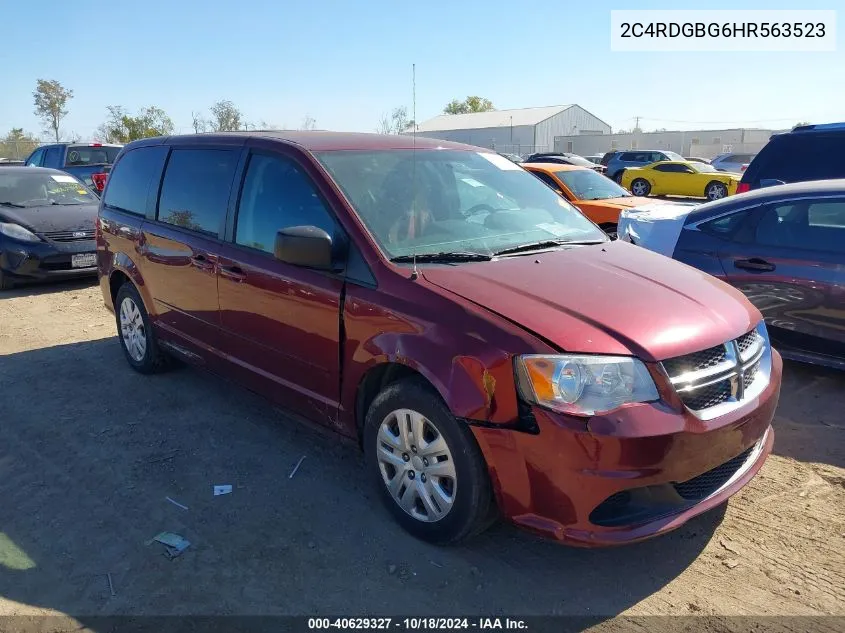 2017 Dodge Grand Caravan Se VIN: 2C4RDGBG6HR563523 Lot: 40629327