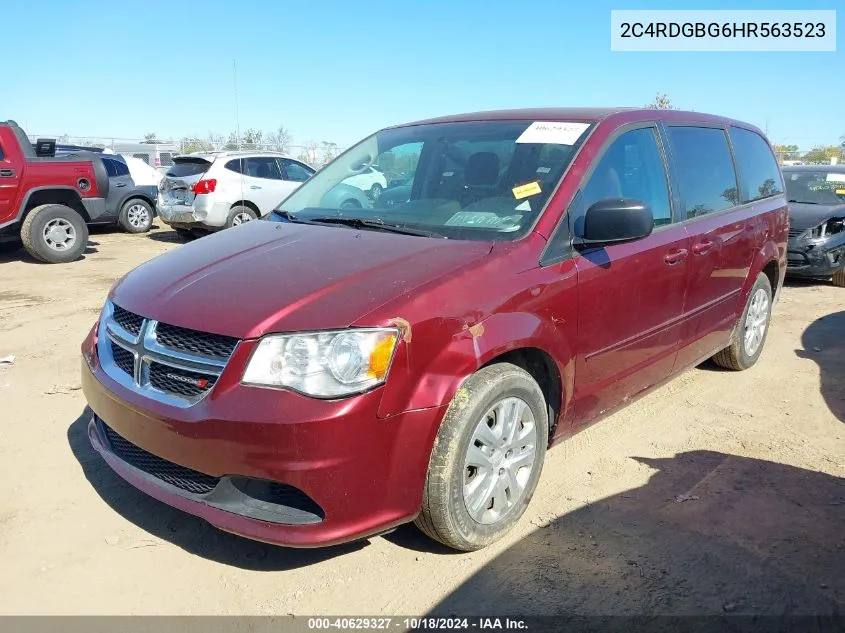 2C4RDGBG6HR563523 2017 Dodge Grand Caravan Se