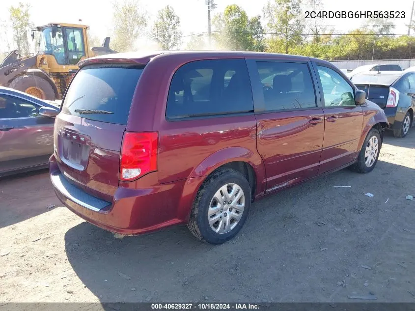 2017 Dodge Grand Caravan Se VIN: 2C4RDGBG6HR563523 Lot: 40629327