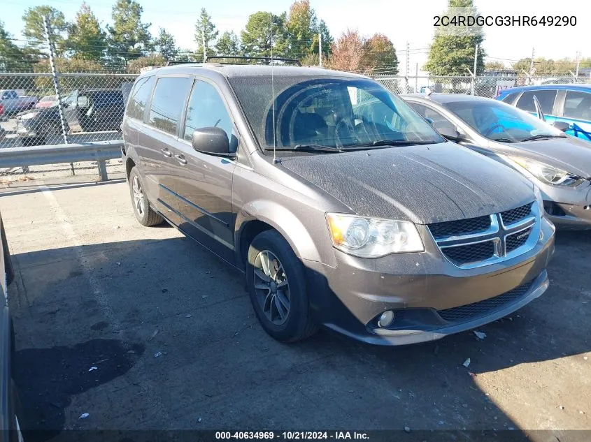 2017 Dodge Grand Caravan Sxt VIN: 2C4RDGCG3HR649290 Lot: 40634969