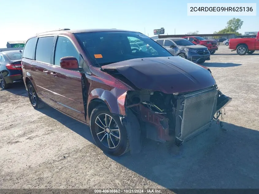 2C4RDGEG9HR625136 2017 Dodge Grand Caravan Gt