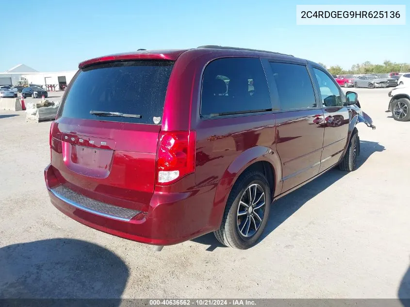 2C4RDGEG9HR625136 2017 Dodge Grand Caravan Gt