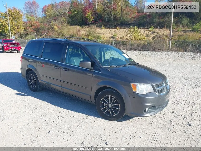 2017 Dodge Grand Caravan Sxt VIN: 2C4RDGCG8HR558452 Lot: 40638339