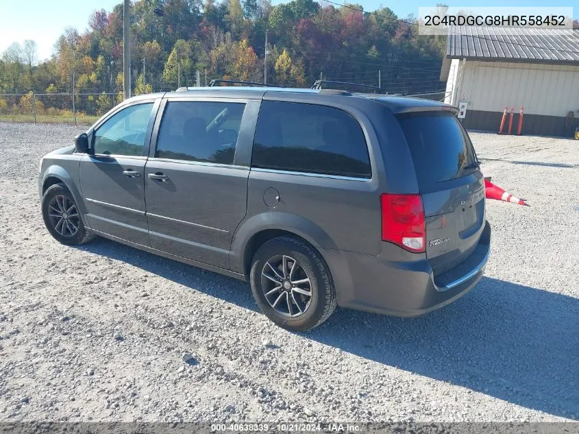 2C4RDGCG8HR558452 2017 Dodge Grand Caravan Sxt