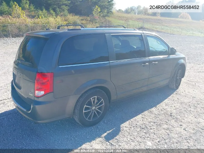 2017 Dodge Grand Caravan Sxt VIN: 2C4RDGCG8HR558452 Lot: 40638339