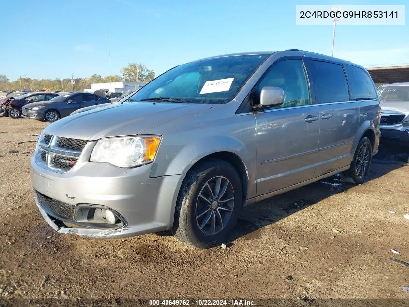 2017 Dodge Grand Caravan Sxt VIN: 2C4RDGCG9HR853141 Lot: 40649762