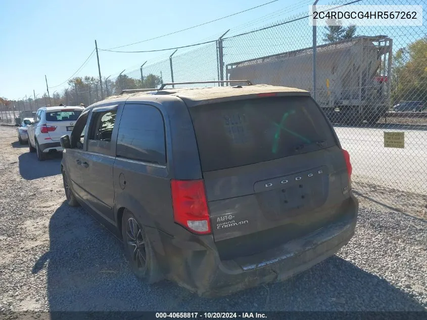 2C4RDGCG4HR567262 2017 Dodge Grand Caravan Sxt