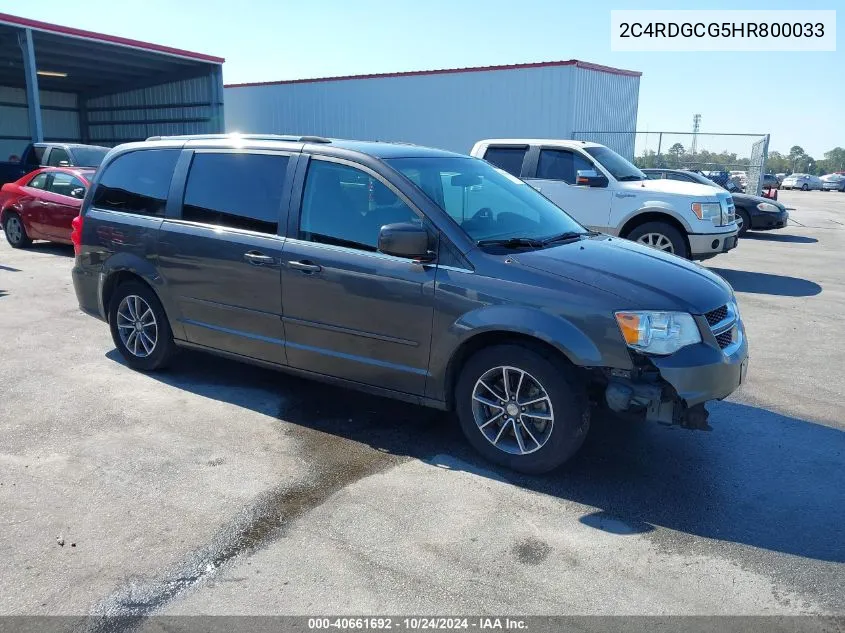 2017 Dodge Grand Caravan Sxt VIN: 2C4RDGCG5HR800033 Lot: 40661692