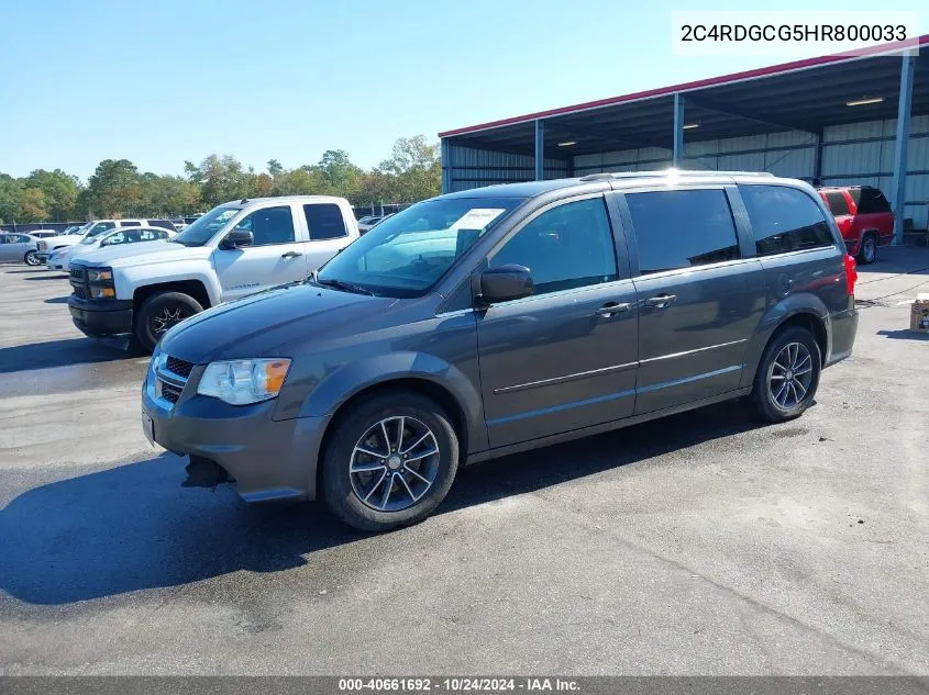 2017 Dodge Grand Caravan Sxt VIN: 2C4RDGCG5HR800033 Lot: 40661692