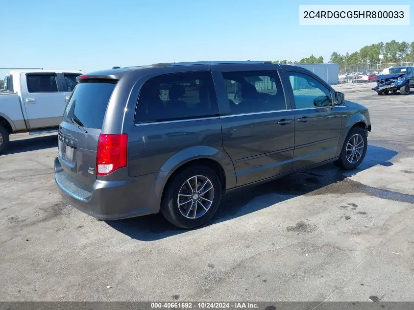 2017 Dodge Grand Caravan Sxt VIN: 2C4RDGCG5HR800033 Lot: 40661692