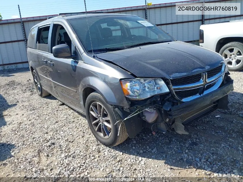 2017 Dodge Grand Caravan Sxt VIN: 2C4RDGCG6HR760819 Lot: 40663970