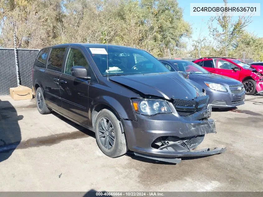 2C4RDGBG8HR636701 2017 Dodge Grand Caravan Se Plus