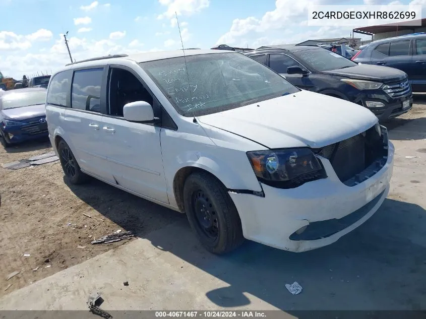 2C4RDGEGXHR862699 2017 Dodge Grand Caravan Gt