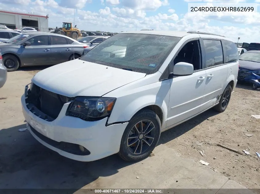 2C4RDGEGXHR862699 2017 Dodge Grand Caravan Gt