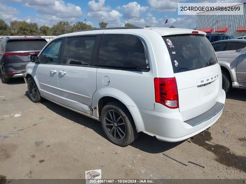 2C4RDGEGXHR862699 2017 Dodge Grand Caravan Gt