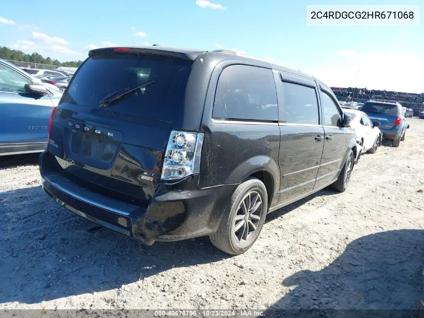 2017 Dodge Grand Caravan Sxt VIN: 2C4RDGCG2HR671068 Lot: 40678796