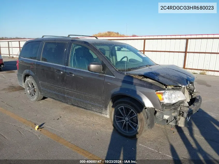 2017 Dodge Grand Caravan Sxt VIN: 2C4RDGCG3HR680023 Lot: 40680147