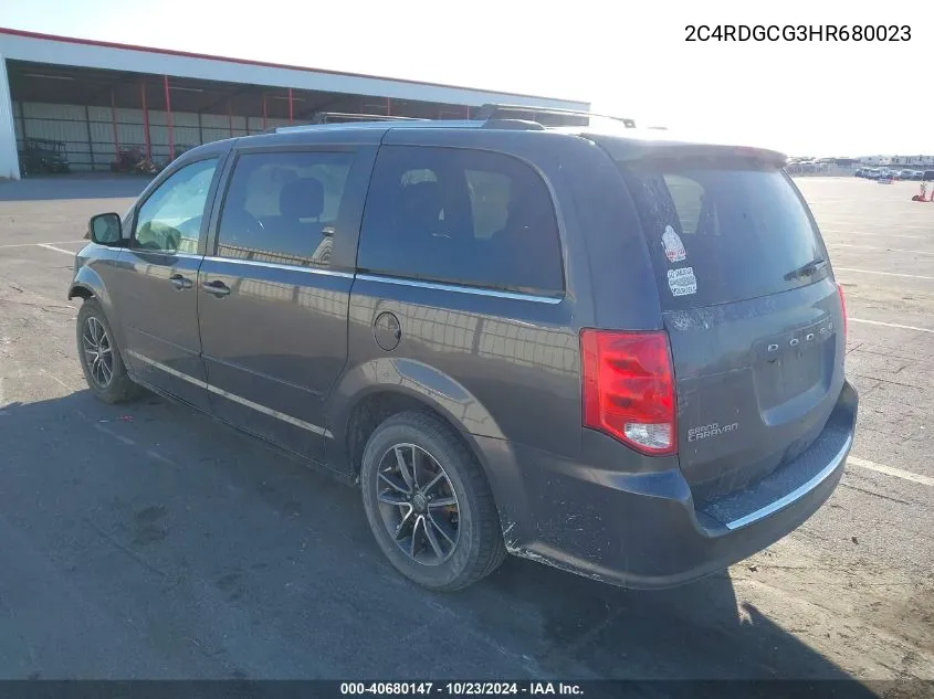 2C4RDGCG3HR680023 2017 Dodge Grand Caravan Sxt