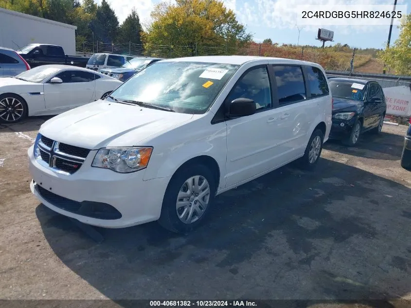 2017 Dodge Grand Caravan Se VIN: 2C4RDGBG5HR824625 Lot: 40681382