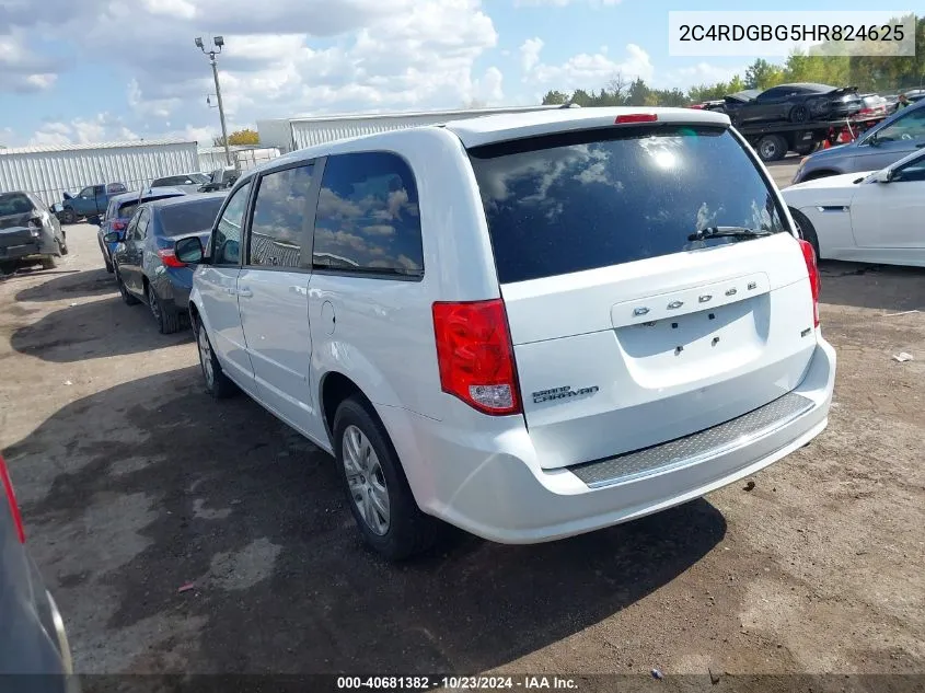 2C4RDGBG5HR824625 2017 Dodge Grand Caravan Se