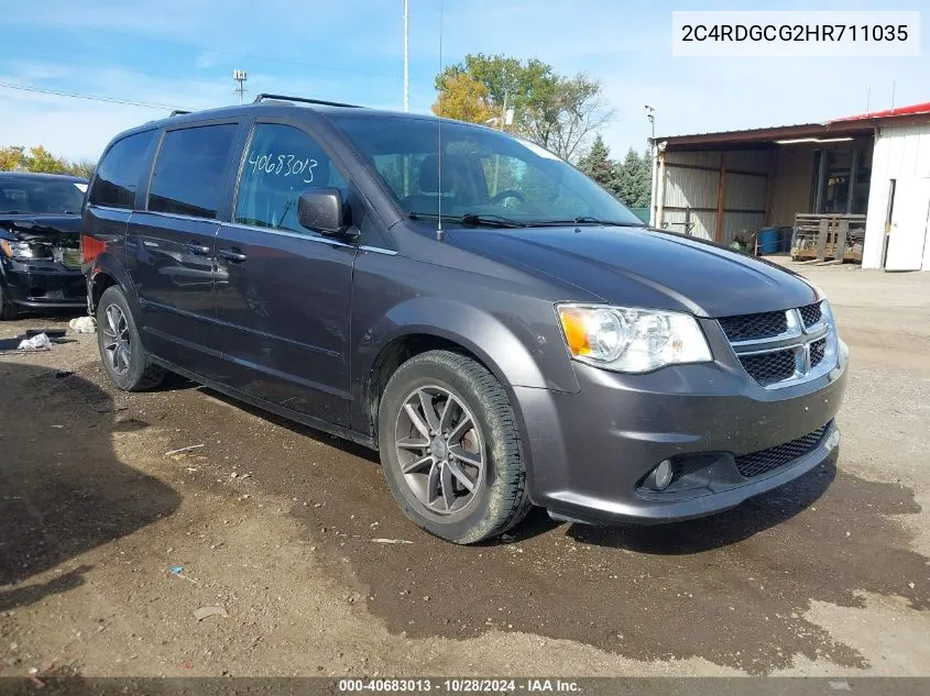 2017 Dodge Grand Caravan Sxt VIN: 2C4RDGCG2HR711035 Lot: 40683013