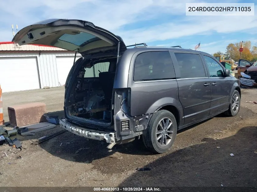 2017 Dodge Grand Caravan Sxt VIN: 2C4RDGCG2HR711035 Lot: 40683013