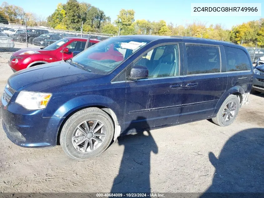 2017 Dodge Grand Caravan Sxt VIN: 2C4RDGCG8HR749966 Lot: 40684009