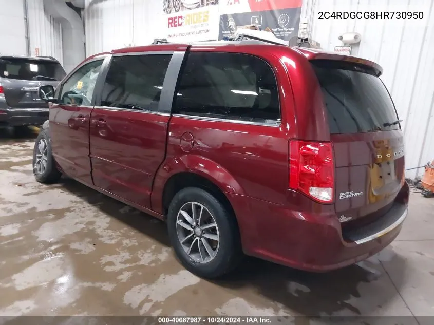 2C4RDGCG8HR730950 2017 Dodge Grand Caravan Sxt