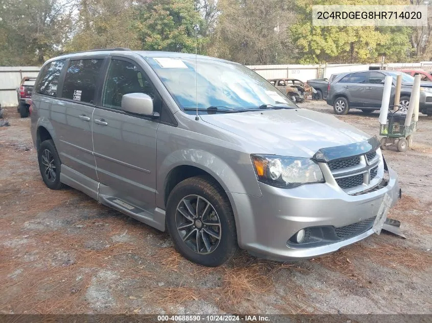 2017 Dodge Grand Caravan Gt VIN: 2C4RDGEG8HR714020 Lot: 40688590