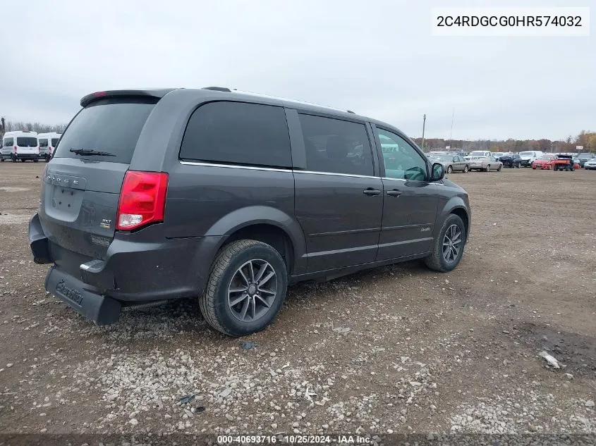 2017 Dodge Grand Caravan Sxt VIN: 2C4RDGCG0HR574032 Lot: 40693716