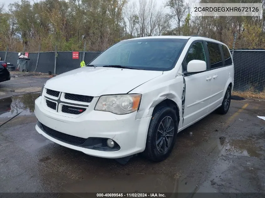 2017 Dodge Grand Caravan Gt VIN: 2C4RDGEGXHR672126 Lot: 40699545