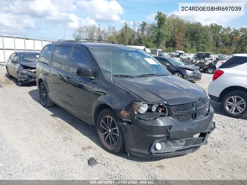 2017 Dodge Grand Caravan Gt VIN: 2C4RDGEG8HR697039 Lot: 40705591