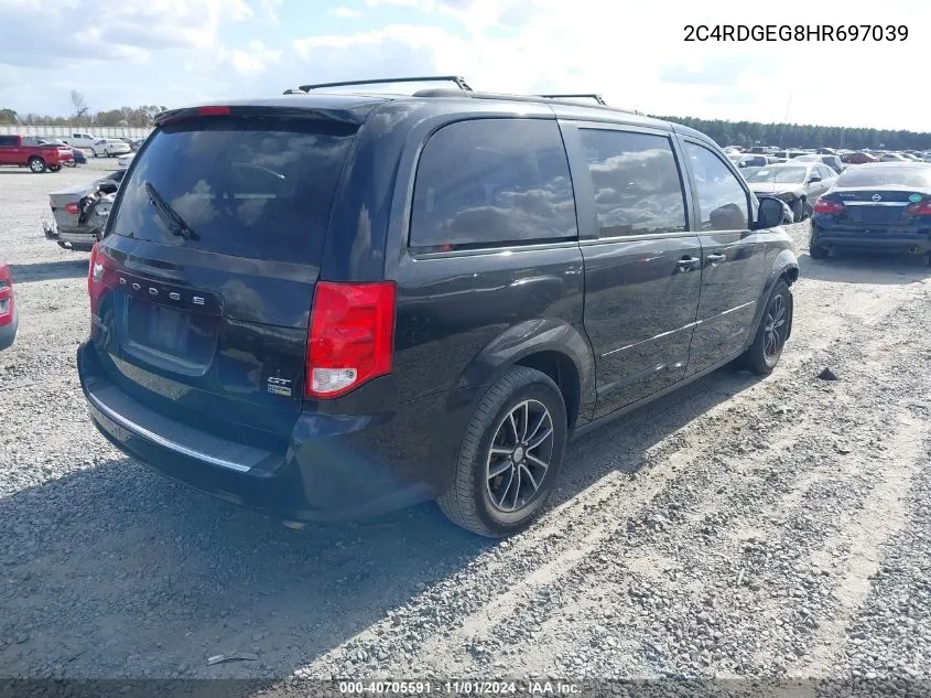 2017 Dodge Grand Caravan Gt VIN: 2C4RDGEG8HR697039 Lot: 40705591