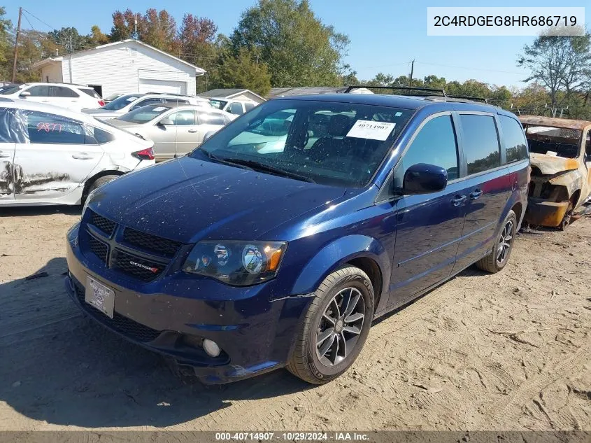 2017 Dodge Grand Caravan Gt VIN: 2C4RDGEG8HR686719 Lot: 40714907