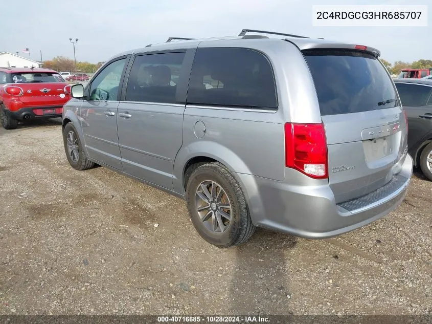 2C4RDGCG3HR685707 2017 Dodge Grand Caravan Sxt