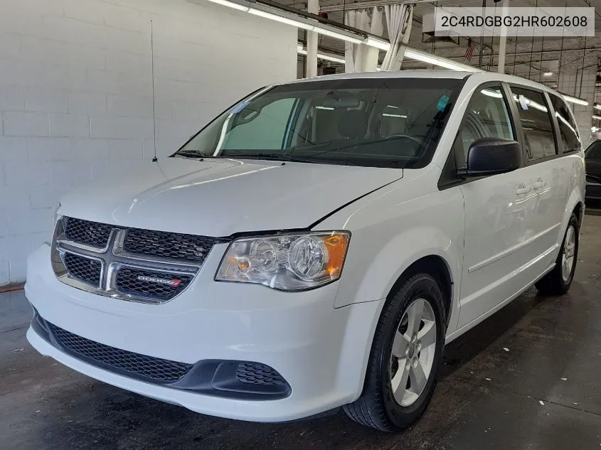 2017 Dodge Grand Caravan Se VIN: 2C4RDGBG2HR602608 Lot: 40733496