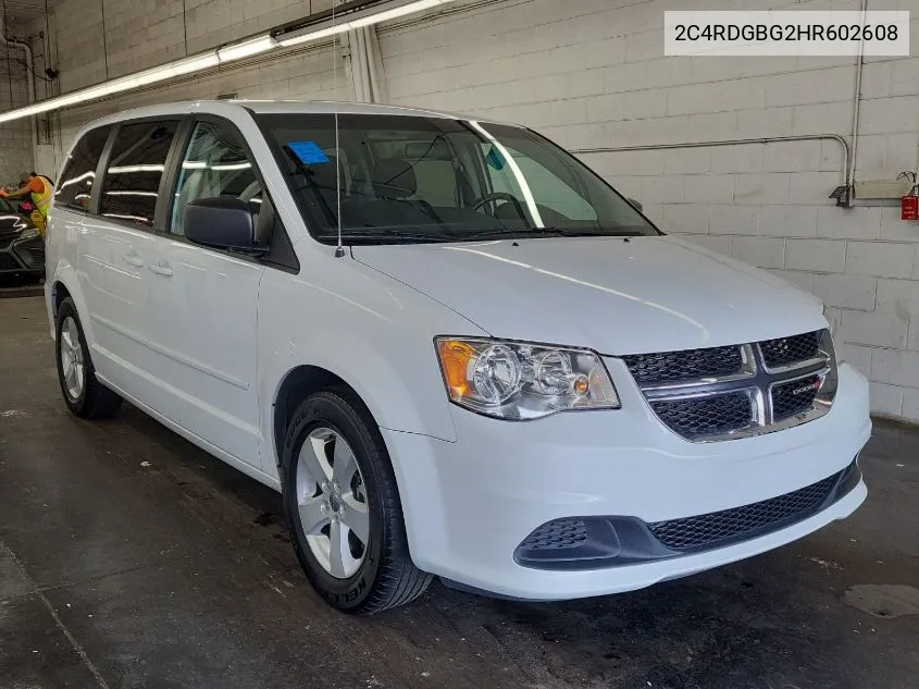 2017 Dodge Grand Caravan Se VIN: 2C4RDGBG2HR602608 Lot: 40733496