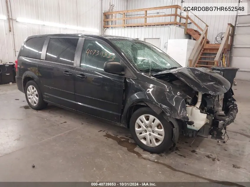 2017 Dodge Grand Caravan Se VIN: 2C4RDGBG7HR652548 Lot: 40739853