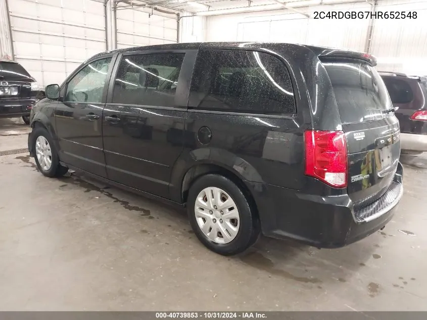 2017 Dodge Grand Caravan Se VIN: 2C4RDGBG7HR652548 Lot: 40739853