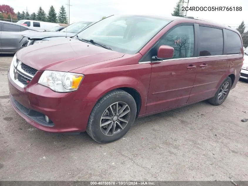 2017 Dodge Grand Caravan Sxt VIN: 2C4RDGCG5HR766188 Lot: 40750578