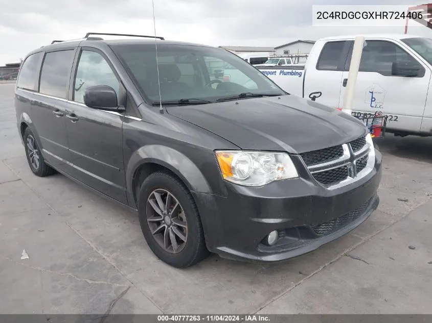 2017 Dodge Grand Caravan Sxt VIN: 2C4RDGCGXHR724406 Lot: 40777263