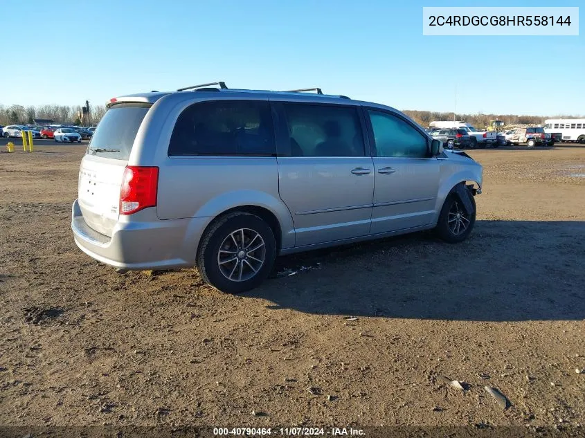 2017 Dodge Grand Caravan Sxt VIN: 2C4RDGCG8HR558144 Lot: 40790464