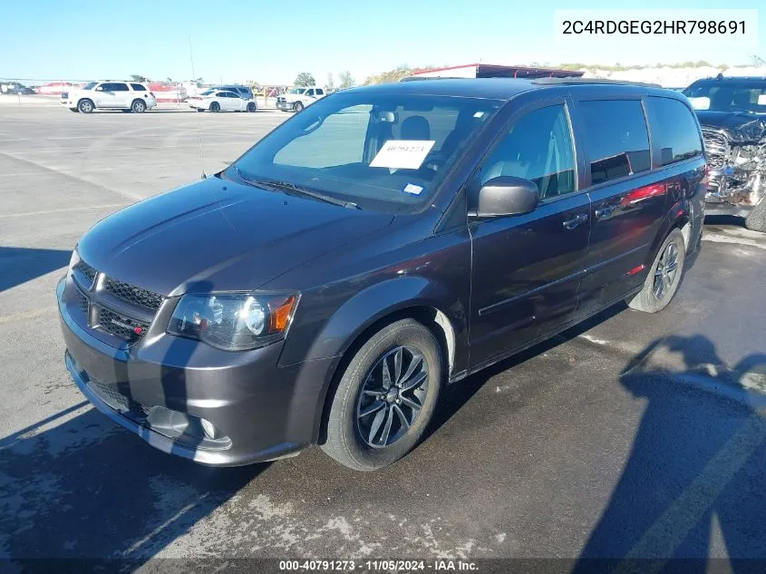 2C4RDGEG2HR798691 2017 Dodge Grand Caravan Gt