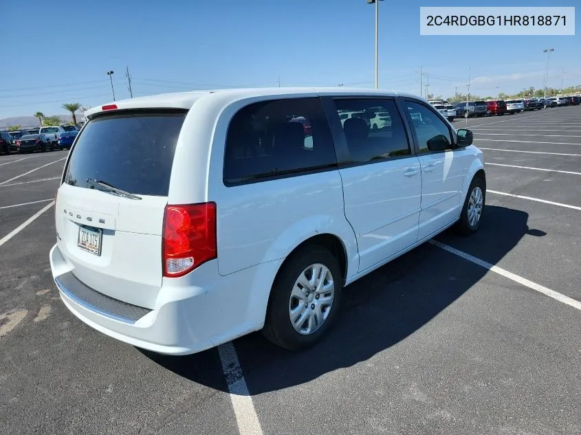 2017 Dodge Grand Caravan Se VIN: 2C4RDGBG1HR818871 Lot: 40792579