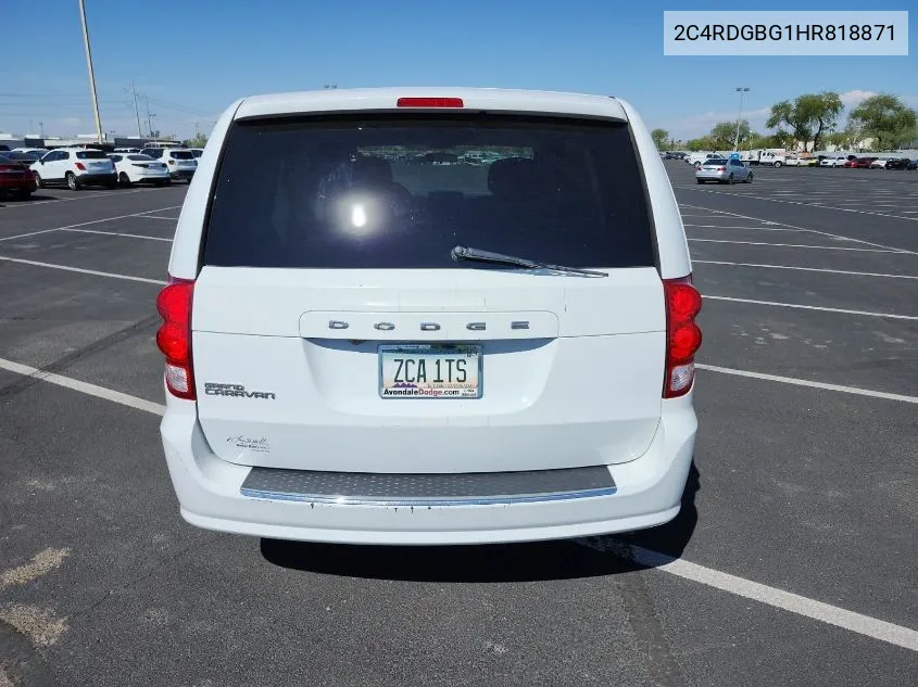 2017 Dodge Grand Caravan Se VIN: 2C4RDGBG1HR818871 Lot: 40792579