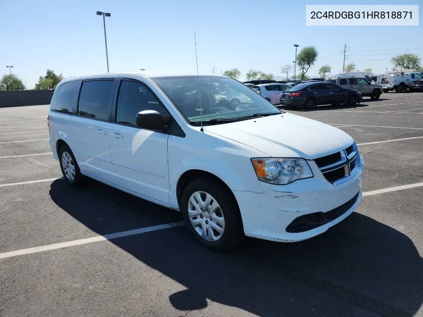 2017 Dodge Grand Caravan Se VIN: 2C4RDGBG1HR818871 Lot: 40792579