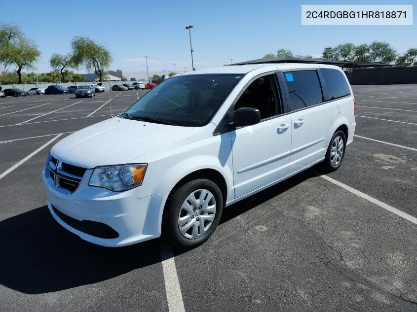 2017 Dodge Grand Caravan Se VIN: 2C4RDGBG1HR818871 Lot: 40792579